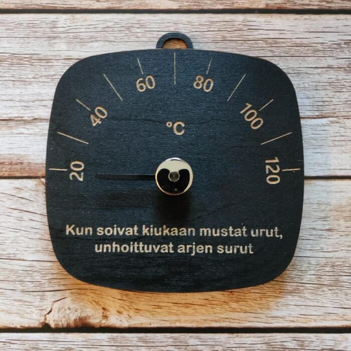 Saunamittari tekstillä musta Saunamittari tekstillä musta