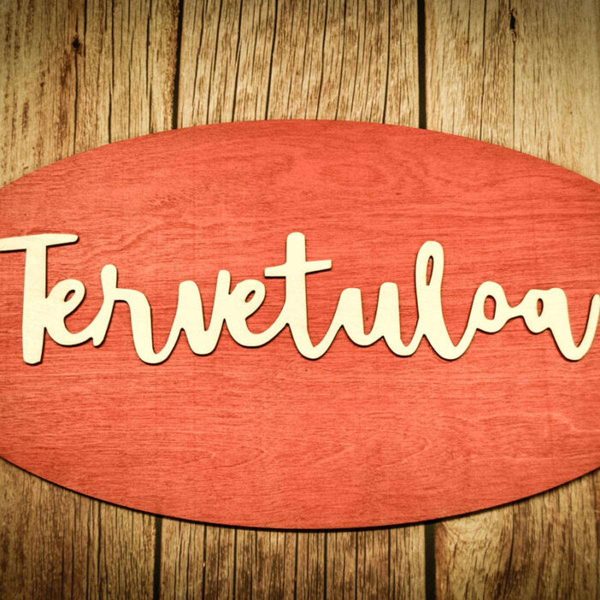 Tervetuloa ovikoriste punainen Tervetuloa ovikoriste punainen