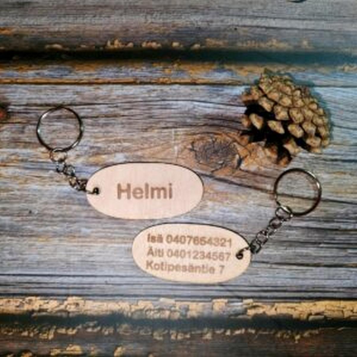 Avaimenperä ovaali kaksi puoleinen